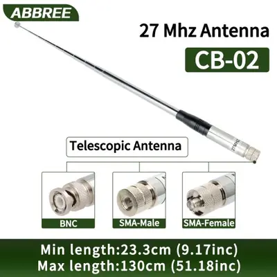 Image de Antenne Télescopique Portable 27 MHz pour Talkie-Walkie