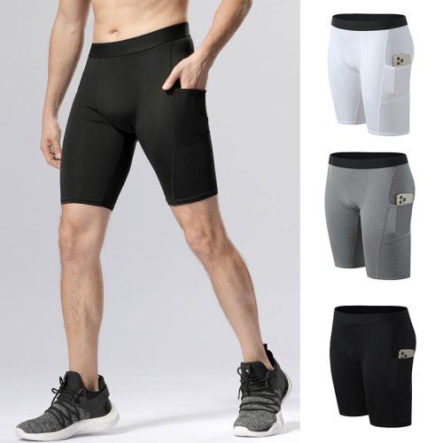 Bild von Herren Kompressions-Shorts mit Quick-Dry-Effekt – Atmungsaktive Laufhose für Gym, Fitness und Sport