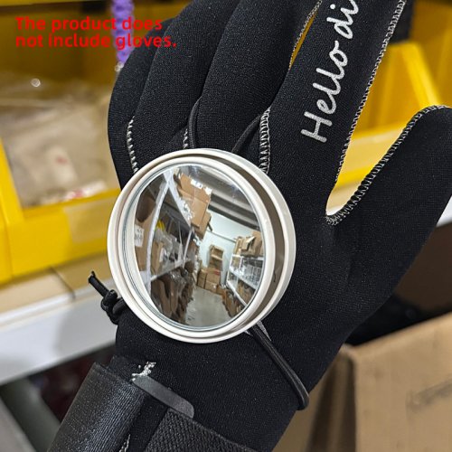 Imagen de Espejo Retrovisor Ajustable con Cuerda Elástica para Buceo, Accesorio de Montaje Lateral para BCD, Ideal para Cueva y Navegación en Barco