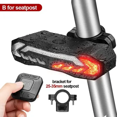 Image de Alarme Anti-Vol + Feu Arrière LED pour Vélo - 5 en 1