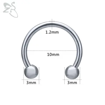 Image de Piercing Nez en Acier Inoxydable 316L - 14G & 16G