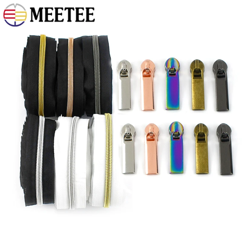 Image of Premium Nylon Zipper Tape by the Meter – 2 x 10m, 3 & 5mm Sizes for Garments, Bags, Jackets, DIY Sewing & Repair Kits