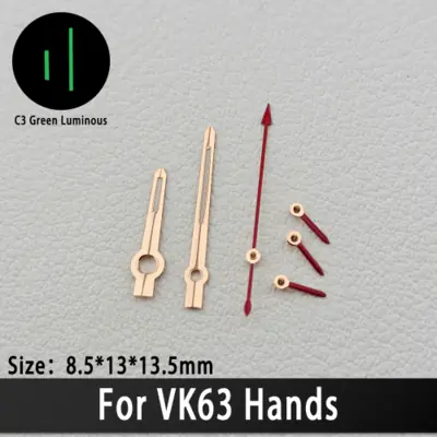 Image de Aiguilles lumineuses vertes pour montre VK63 - Accessoires quartz