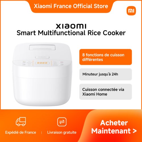 Image of Xiaomi Smart Multifunctional Rice Cooker with 8 Cooking Modes, 24-Hour Timer, and Xiaomi Home App Connectivity