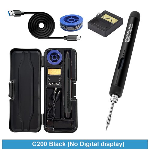Immagine di Kit saldatore elettrico portatile USB C200 Display digitale LED opzionale Tre temperature regolabili 300-420 ℃   Strumenti di saldatura