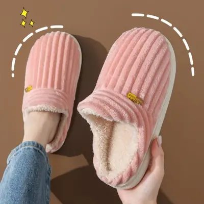 Image de Pantoufles Polaires Chaudes pour Hommes et Femmes