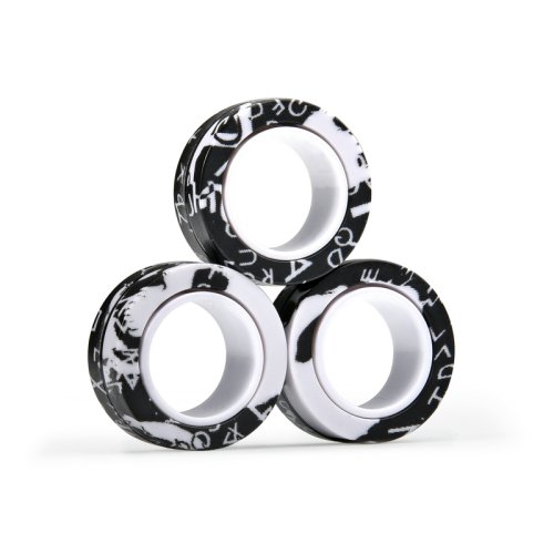 Afbeelding van 3pcs Vinger Magnetische Ringen Kleurrijke Fidget Speelgoed Set Volwassen Magneten Spinner Ringen voor Stress Angst Relief Therapie