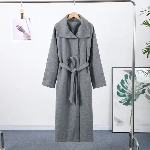 Image de Manteau Long Tweed Femme - Style Rétro Chic