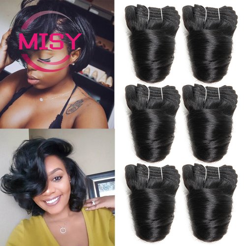 Image of Natural Brazilian Curly Hair Extensions - 8 Inch Double Drawn Bouncy Romance Curl, 6-Piece Lot for Fuller, Voluminous Hair