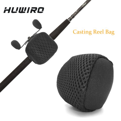 Imagen de Bolsa Protectora para Carrete de Pesca de Fundición Suave - Funda de Tambor con Almacenamiento para Accesorios, Paquete de 2 o 4 Unidades