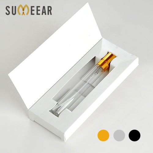 Afbeelding van 50 stuks/partij 10 ml parfumflesje met papieren dozen lege verstuiver spray glazen parfumflesje