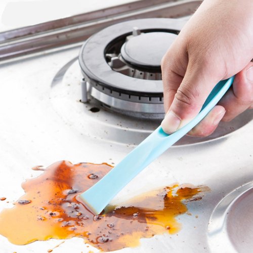 Image of Eco-Friendly Dual-End Kitchen Scraper for Gas Stove Cleaning – Natural, Non-Toxic, Multi-Functional Decontamination Tool with Slot Scraping Design