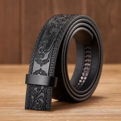 Image de Ceinture Homme Cuir Véritable 3.5cm Sans Boucle