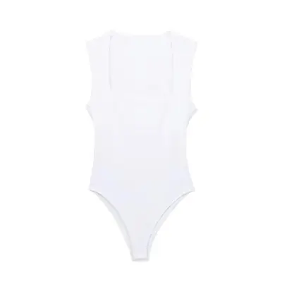 Image de Body Noir Moulant Col Carré - Lingerie Sexy Femme Été 2025
