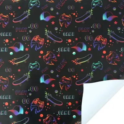 Image de Papier Cadeau Pliable Dessin Animé - Idéal pour Fêtes d'Anniversaire
