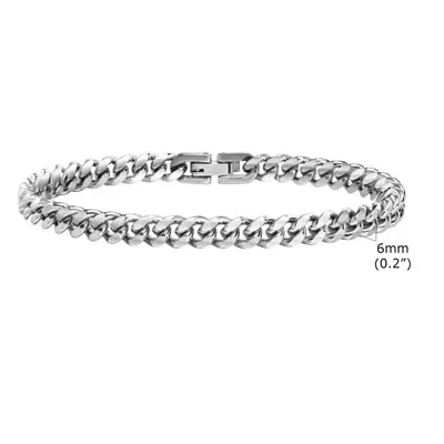 Image de Bracelet Cubain Homme Acier Inoxydable Épais