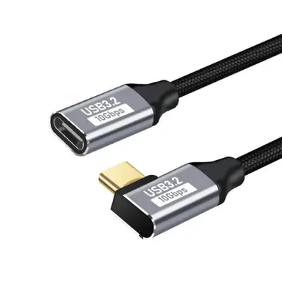 Image de Câble USB-C 90° 100W - Charge Rapide & Données 10Gbps