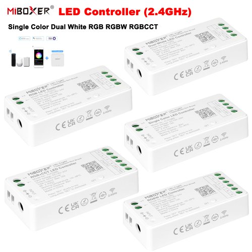 Zdjęcie Kontroler LED 2.4GHz Miboxer FUT035S/FUT036S/FUT037S/FUT038S/FUT039S – ściemniacz do taśmy RGB, RGBW, RGBCCT, pojedynczego i podwójnego koloru