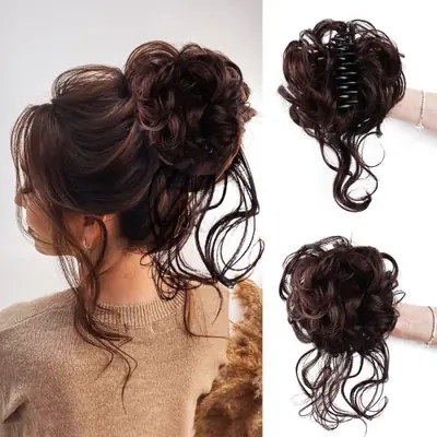 Image de Chignon Synthétique Ébouriffé - Updo Facile & Tendance