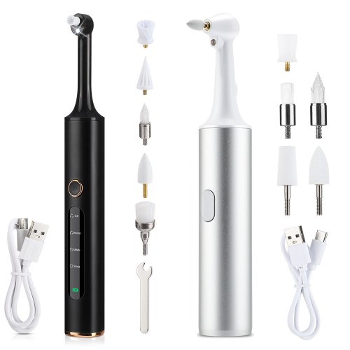 Imagen de Pulidor de dientes eléctrico, 4 modos, eliminador de sarro Dental, limpieza de manchas de placa, blanqueamiento Dental, herramienta limpiadora, eliminación de cálculo