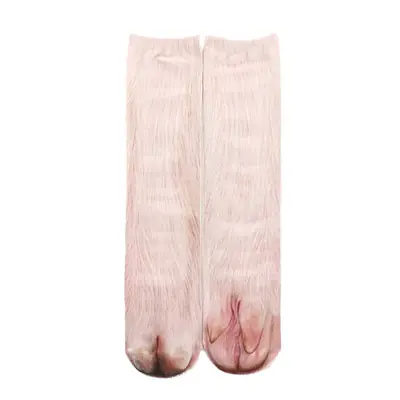 Image de Chaussettes Imprimées 3D Mignonnes - Ours, Chat, Vache & Léopard