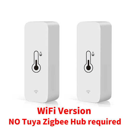 Immagine di Tuya WiFi Sensore intelligente di temperatura e umidità Alimentato a batteria Sicurezza domestica intelligente Funziona con Alexa Google Home