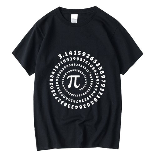 Bild von Herren T-Shirt aus 100% Baumwolle mit lustigem Pi-Design – Sommerliches, locker sitzendes Kurzarmshirt für Männer