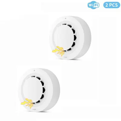 Image de Détecteur de Fumée Sans Fil Tuya WiFi/Zigbee - Alarme Incendie Haute Sensibilité
