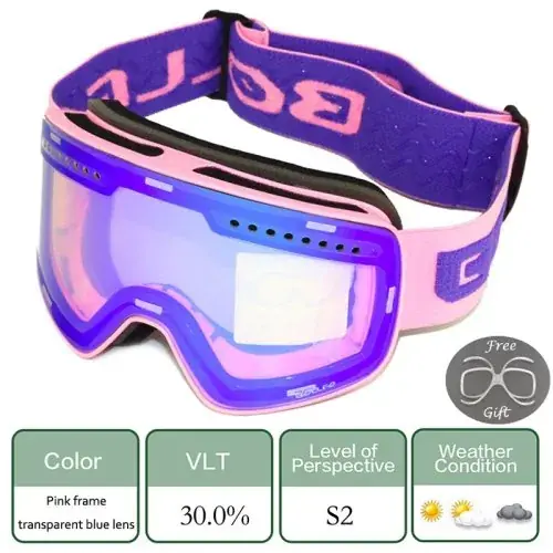 Lunettes de ski magnétiques