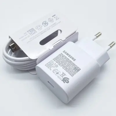 Chargeur USB-C Rapide 25W pour Galaxy S24/S23/S22/S21/S20 & A54/A34/Z Flip