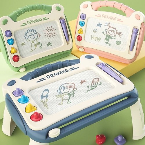 Bild von Magnetisches Zeichenbrett für Kinder – Kreatives Kunst- und Lernspielzeug mit Farbstiften und Graffiti-Funktion als pädagogisches Spielzeug für kreative Entwicklung