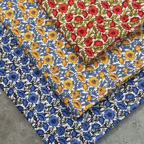 Imagen de Tela de Popelina 100% Algodón con Estampado Floral Digital para Niños - Ideal para Coser Vestidos y Faldas