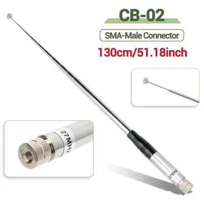 Image de Antenne Télescopique 27MHz pour Talkie-Walkie Baofeng & Quansheng