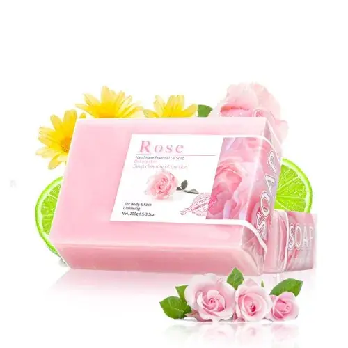 Image de Savon à la Rose & Lavande - Nettoyant Profond & Blanchissant
