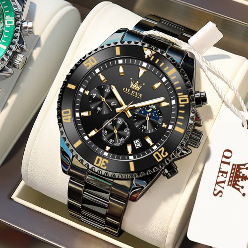Imagen de Reloj Olevs Hombre: Lujo y Precisión en Acero Inoxidable