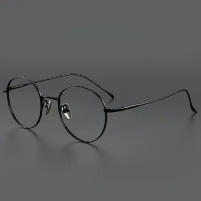 Image de Lunettes Vintage en Titane - Style Rond & Confortable
