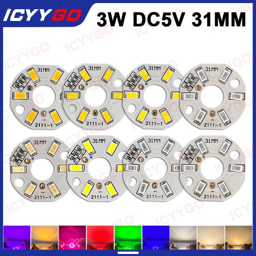 Image de LED USB Lumineux 10 Pièces - Éclairage Changeant RGB