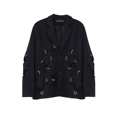 Image de Blazer Techwear Métal Rivet - Style Punk Hip Hop