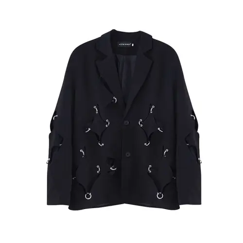 Image de Blazer Techwear Métal Rivet - Style Punk Hip Hop