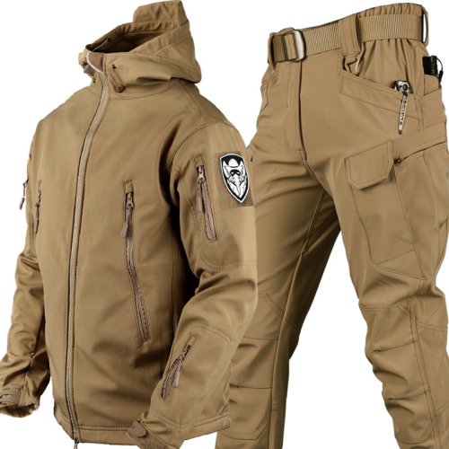 Zdjęcie Męski zestaw outdoorowy 5XL/6XL – miękki, wodoodporny polar z kieszeniami