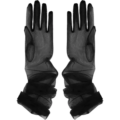 Image de Gants transparents longs en tulle pour femmes - Accessoire élégant fête mariage