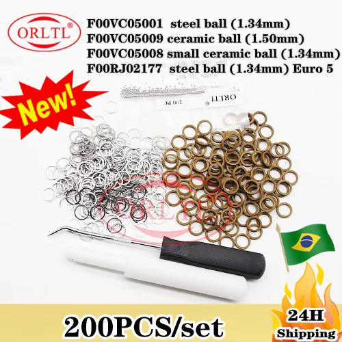 Imagen de 200 Uds F00VC05001 + F00VC99002 Kits de reparación de boquillas Common Rail anillos de sello de bola de acero F00VC05009 F00VC05008 F00RJ02177 para BOSCH