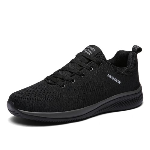 Image of Lightweight Men's Breathable Mesh Sneakers - Comfortable Casual Summer Shoes for Running and Walking, Plus Size 39-47