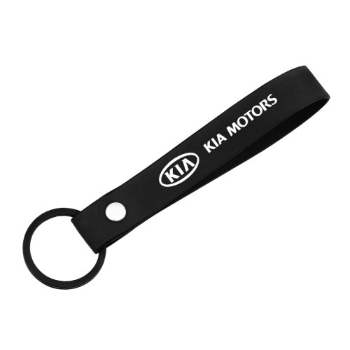 Image de Porte-clés de voiture en cuir synthétique et métal - Compatible Kia