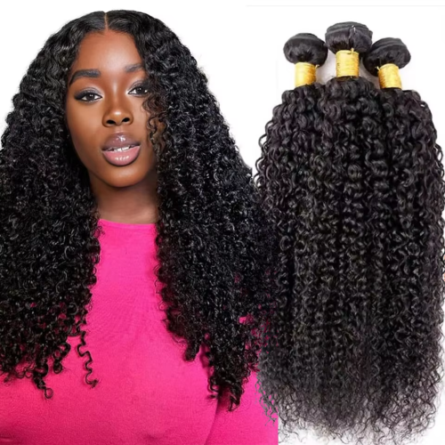Zdjęcie Naturalne Pasma Włosów Afro Kręcone – 100% Dziewicze Włosy Brazylijskie