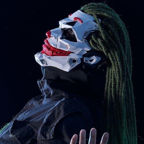 Afbeelding van Joker Maskers Cyberpunk Maskers Clown Vlechten 2d Cosplay Hars Aangepaste producten Halloween Anime Rollenspel Rekwisieten En Geschenken Speelgoed