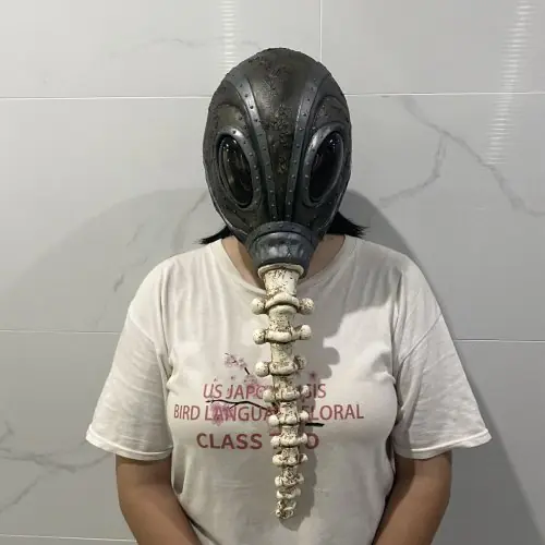 Image de Masque de Bonhomme de Sable en Latex - Cosplay Effrayant