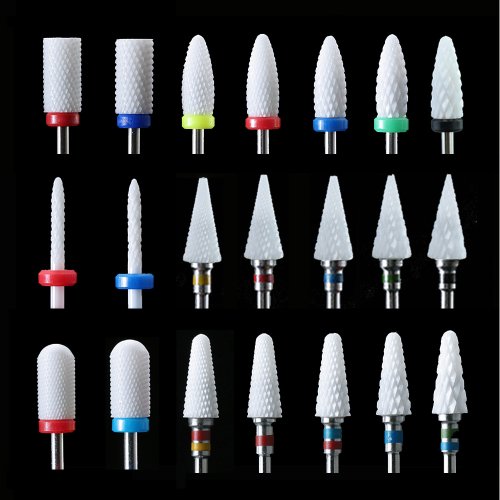 Immagine di Fresa in Ceramica per Trapano Elettrico – Punta Professionale per Manicure e Pedicure, Ideale per Nail Art e Lavorazioni delle Unghie