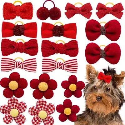 Nœuds Colorés pour Chiots - Accessoires de Toilette pour Chiens