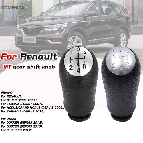 Imagen de Perilla de Palanca de Cambios de 5 Velocidades para Renault Clio MK3, Megane MK2 y Scenic MK2 - Accesorio de Repuesto de Calidad